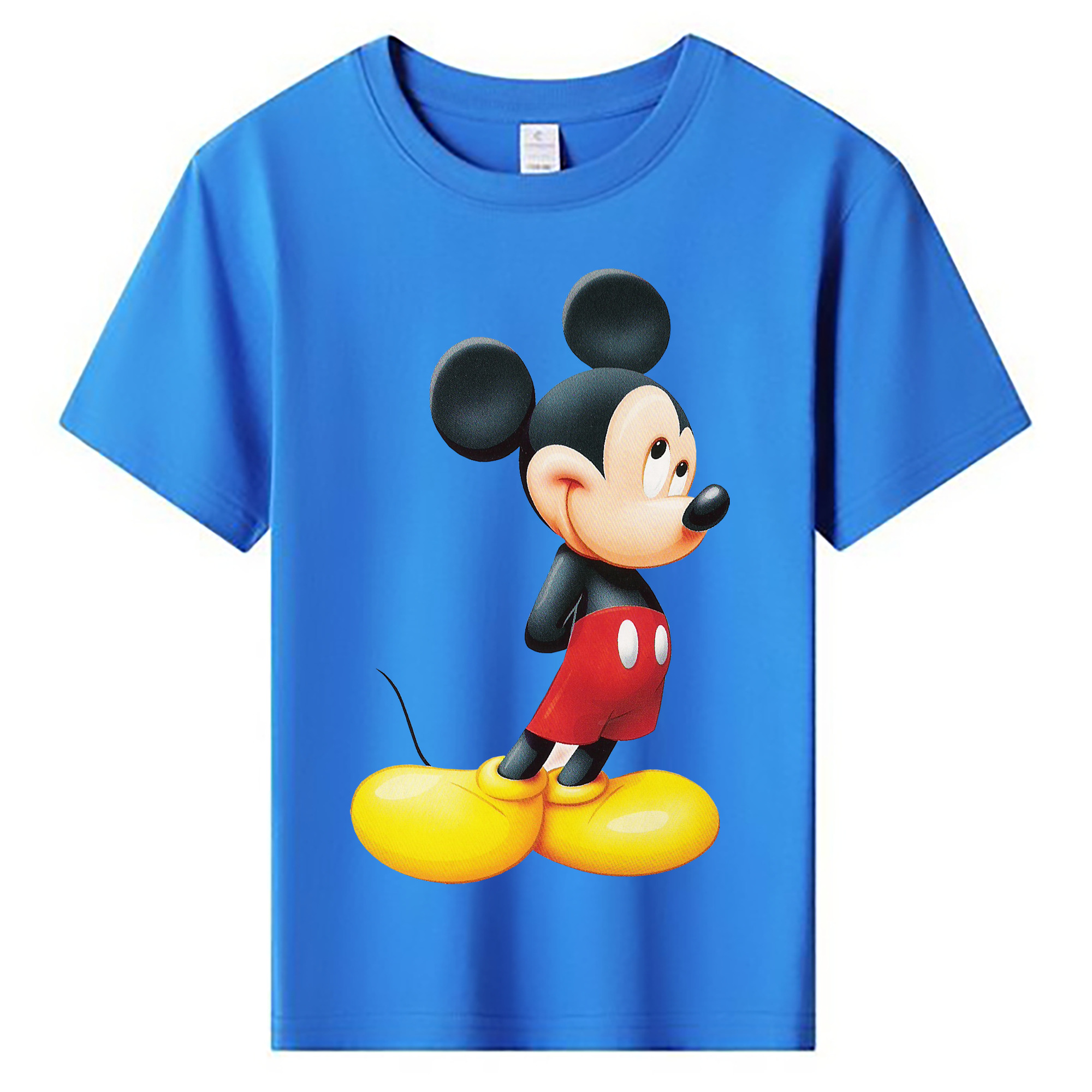 （画像用） ミッキーマウス Mickey Mouse 綿100％キッズTシャツ（フロントプリント）